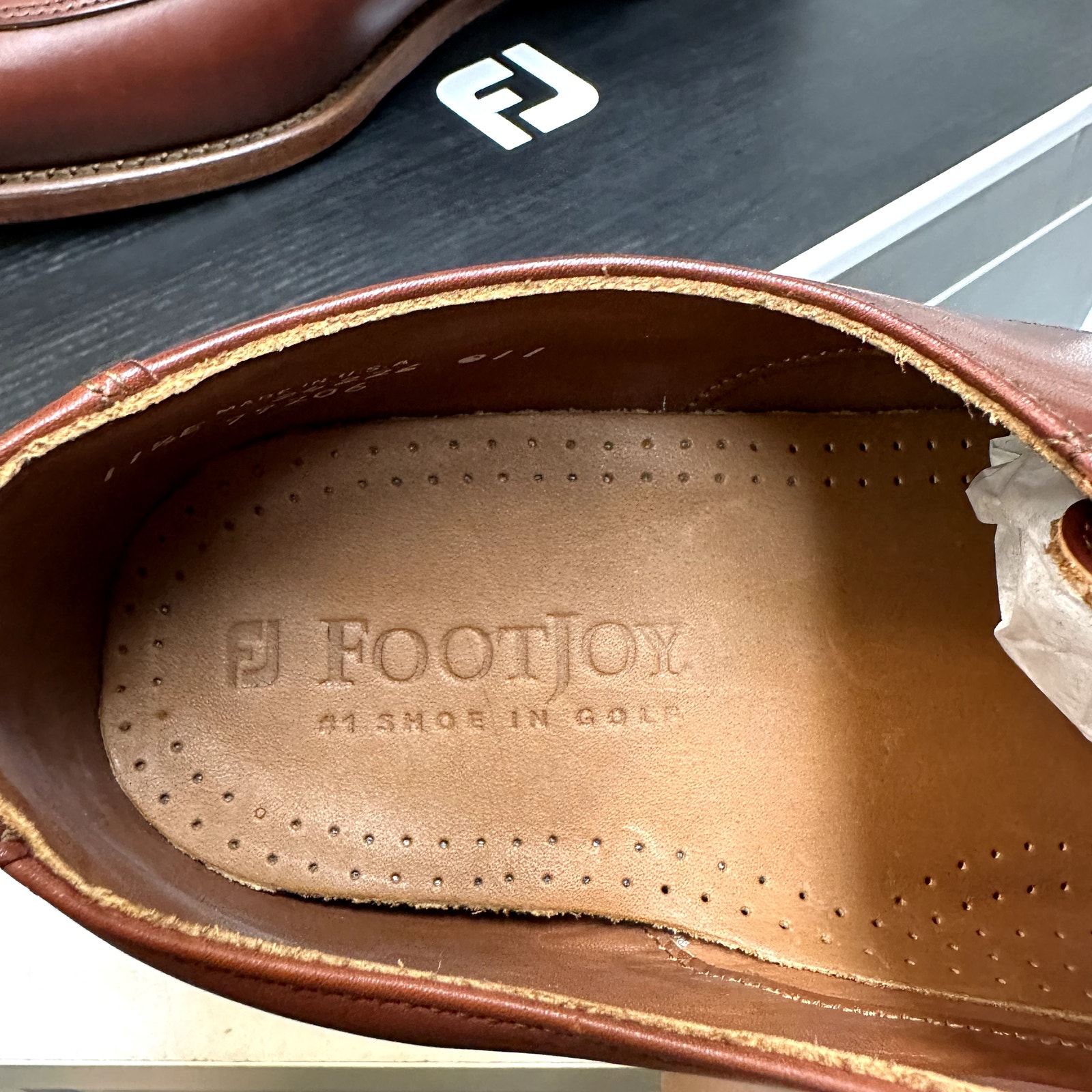 Nib Rancourt & Co. X Footjoy Split Toe Derby Dress Shoe Brown Calf 79206 11.5 E — image 7 of 8